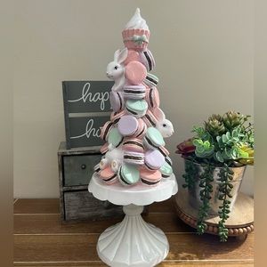 Cupcakes and cashmere pastel Easter macaroon cake Tree